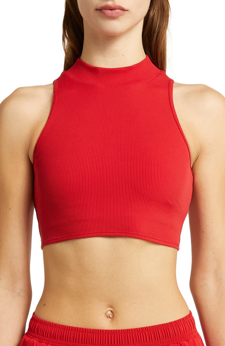 Alo Goddess Mock Neck Rib Tank, Main, color, 