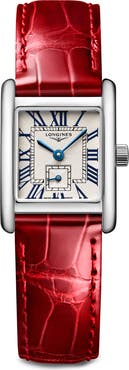 Longines Mini DolceVita Automatic Leather Strap Watch, 29mm x 21.5mm