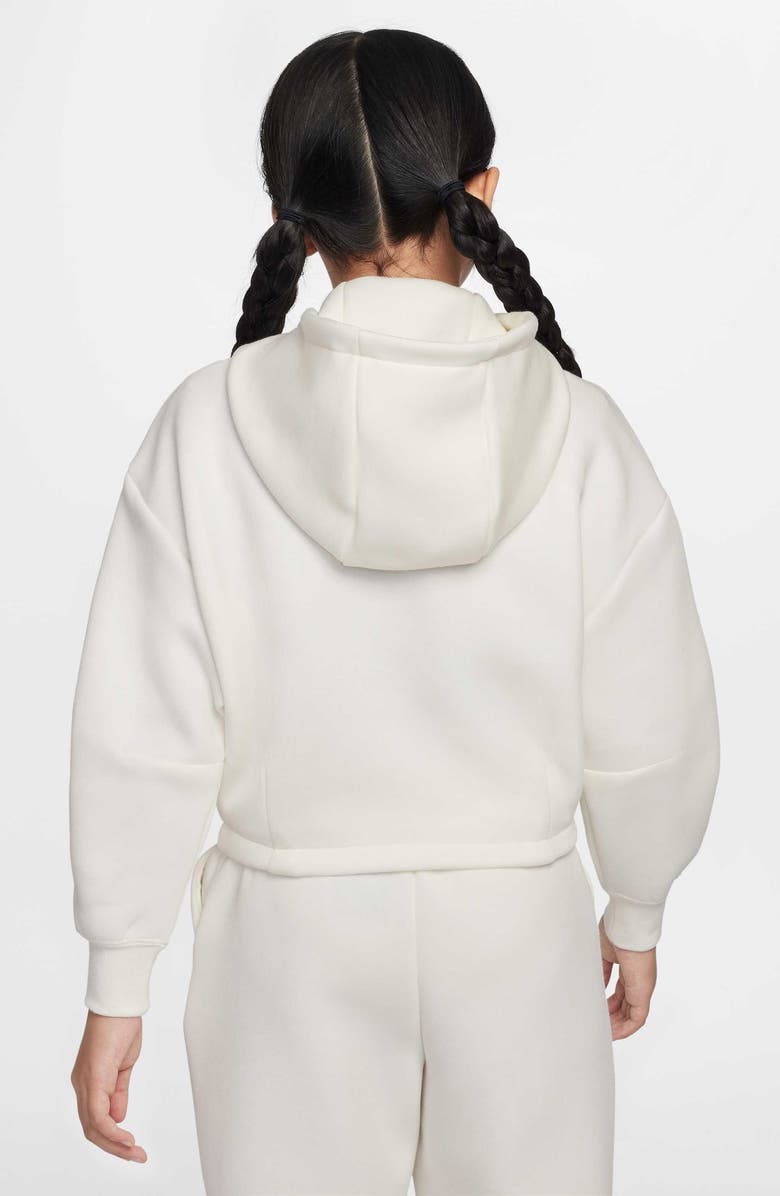 Nike Kids' Sportswear Tech Fleece Oversize Hoodie, Alternate, color, Sail/ Black