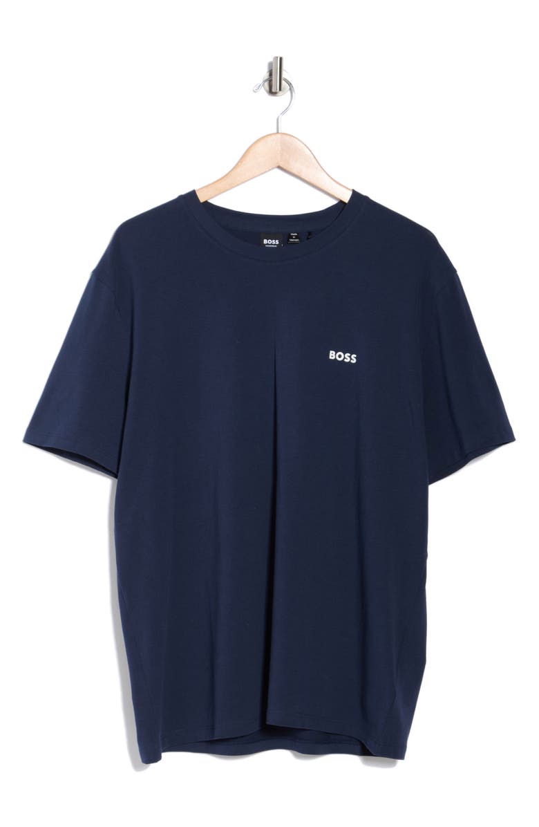 BOSS Joe Crewneck Pajama T-Shirt, Main, color, Navy