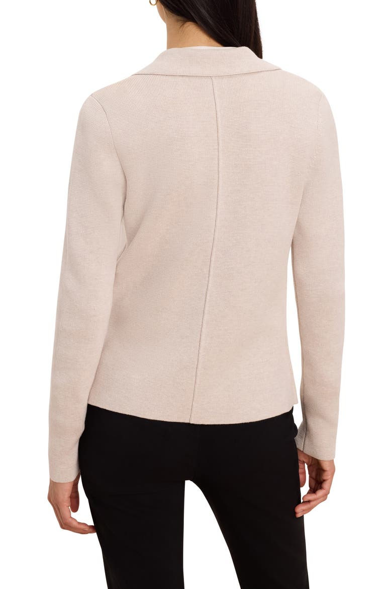 Knit Cotton Blend One-Button Blazer, Alternate, color, SUGAR COOKIE