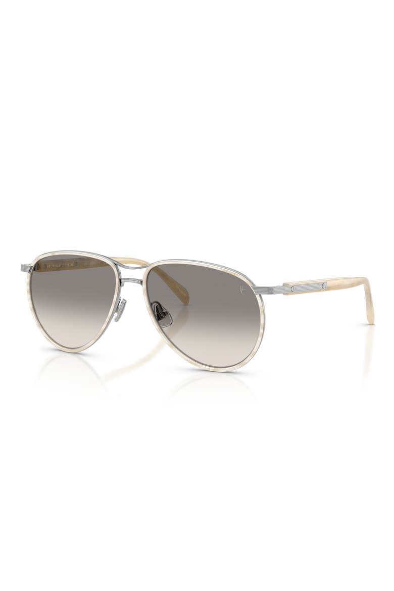 Apheleion 57mm Gradient Pilot Sunglasses, Alternate, color, SILVER