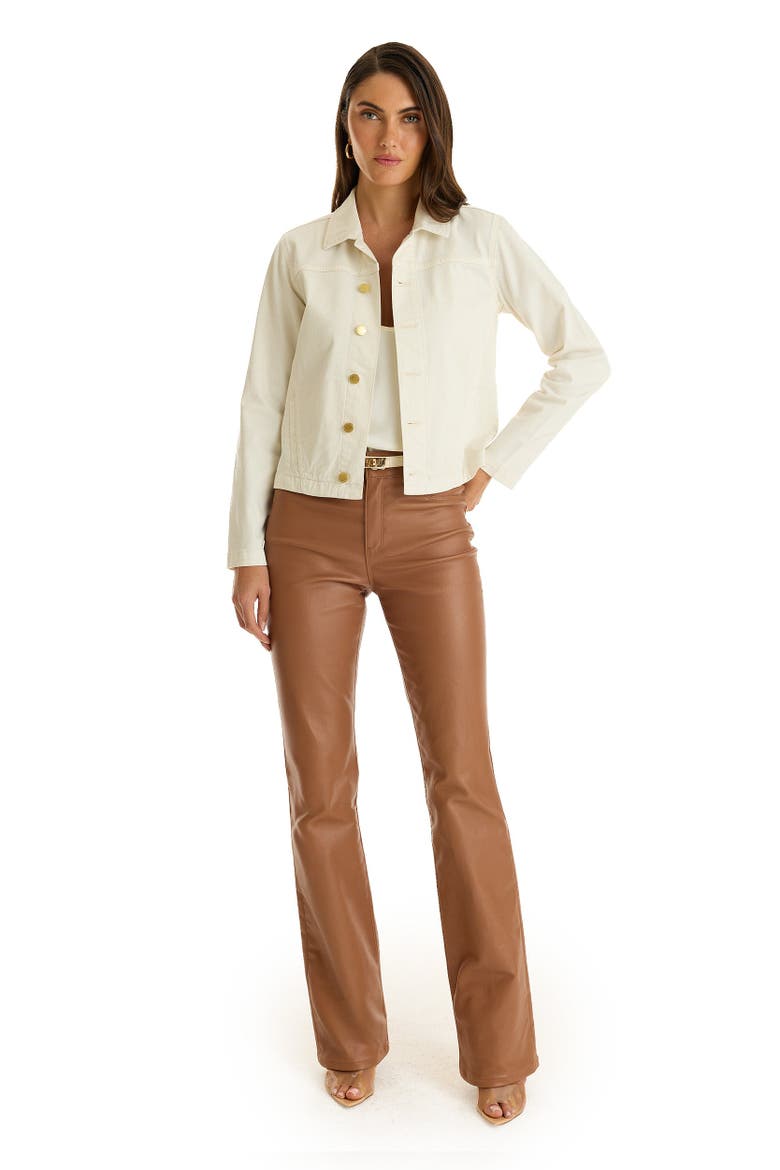 Aria Coated Flare Jean, Alternate, color, Mocha