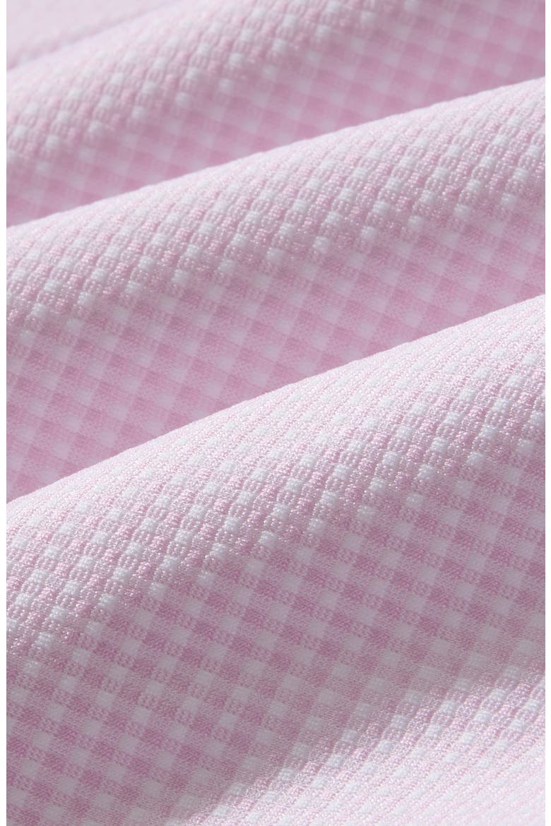 Haylard Trim Fit Pink Gingham Textured Knit Button-Up Shirt, Alternate, color, PINK SALT PETER GINGHAM
