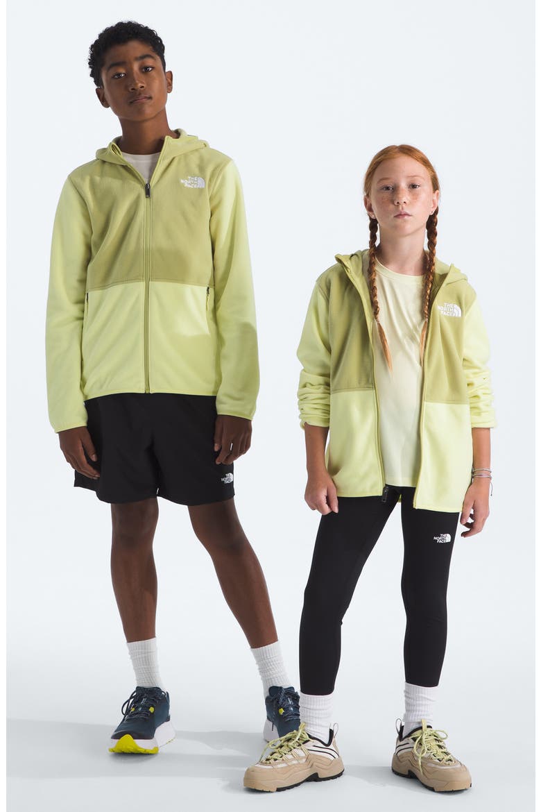 Kids' Glacier Polar Fleece Zip-Up Hoodie, Alternate, color, LEMON MIST/ PEAR
