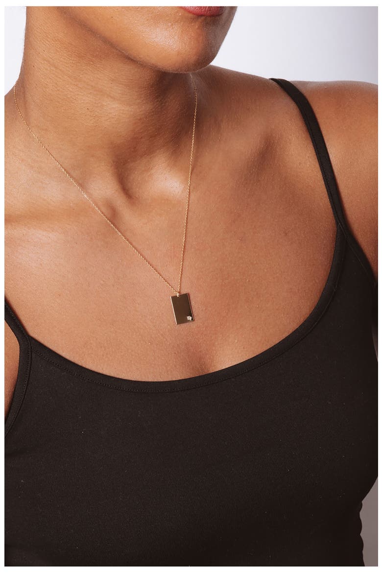 Goldie Zodiac Pendant Necklace, Alternate, color, GOLD / AQUARIUS