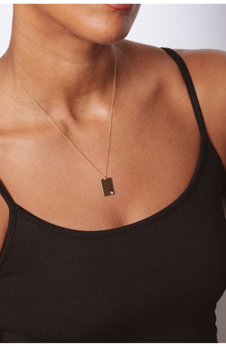 Set & Stones Goldie Zodiac Pendant Necklace, Alternate, color, Gold / Aquarius