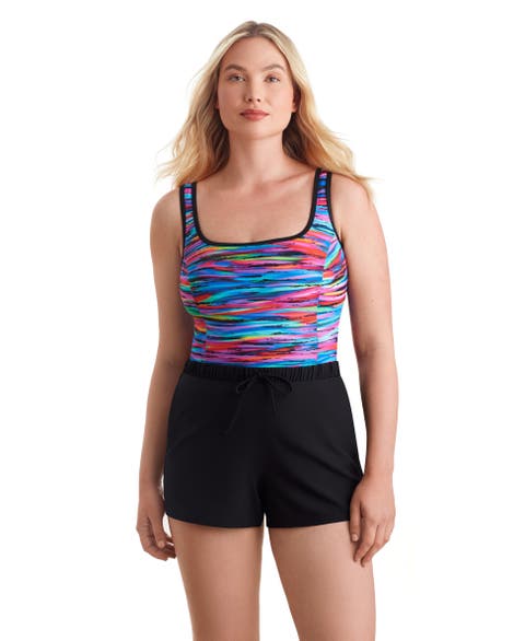 Binded Scoopneck Runaround Chlorine Resistant One-Piece Swimsuit