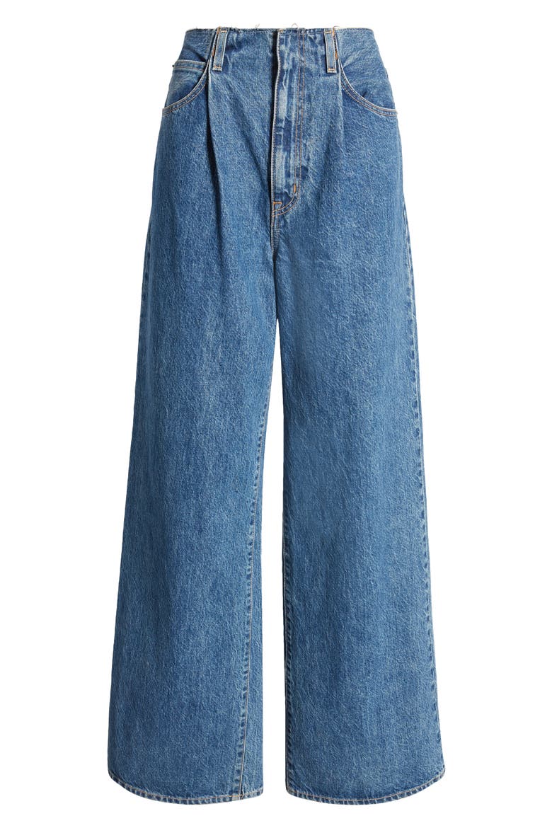 Taylor Pleated Wide Leg Jeans, Alternate, color, SWEET MEMORY