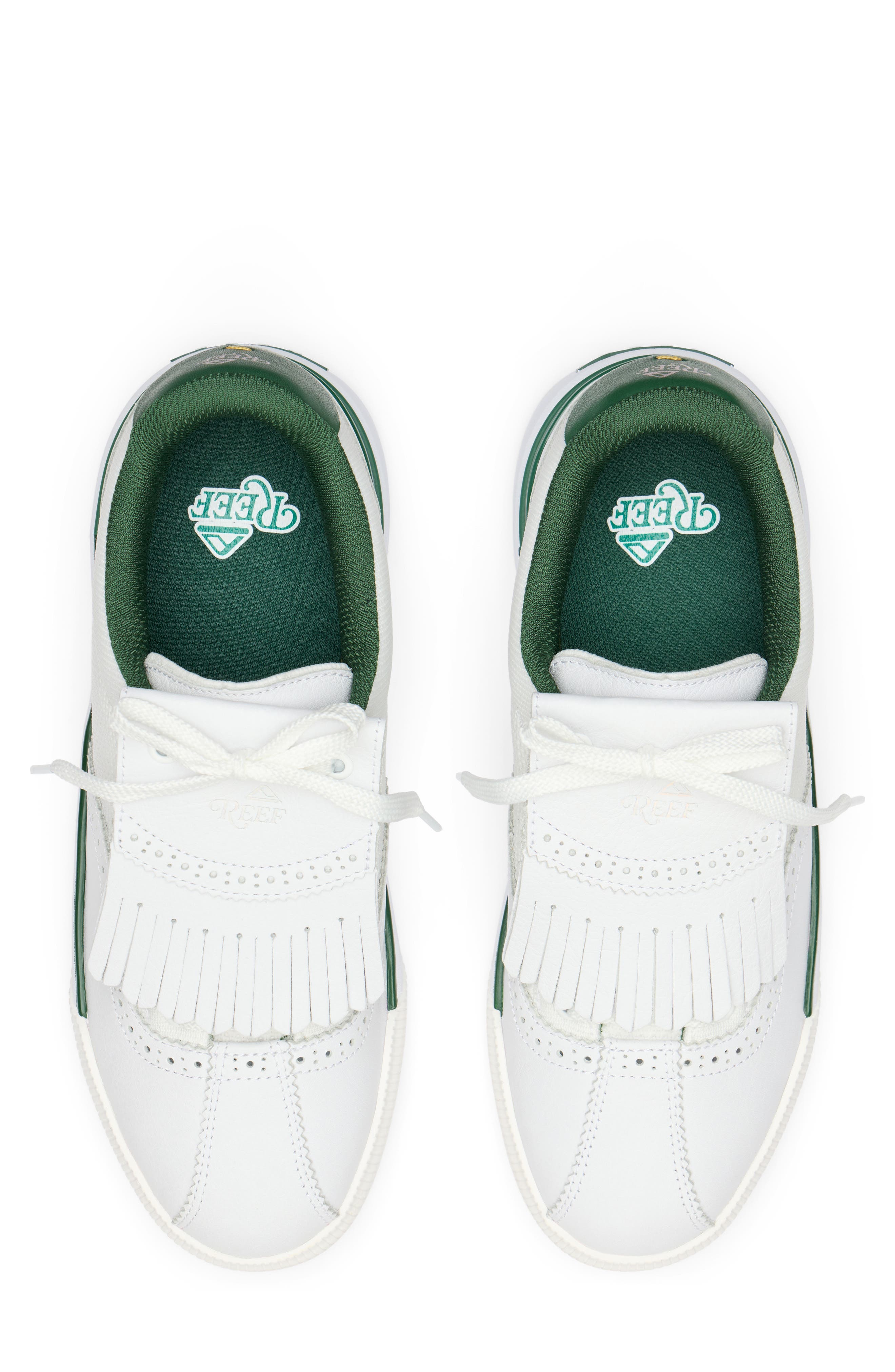 Reef On Shore Pebble Golf Sneaker, Alternate, color, White/ Green