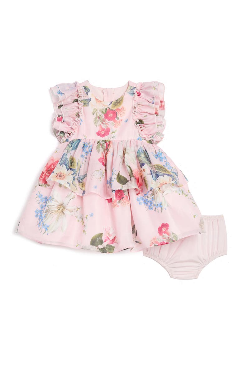 Rylie Floral Organza Dress, Main, color, PINK