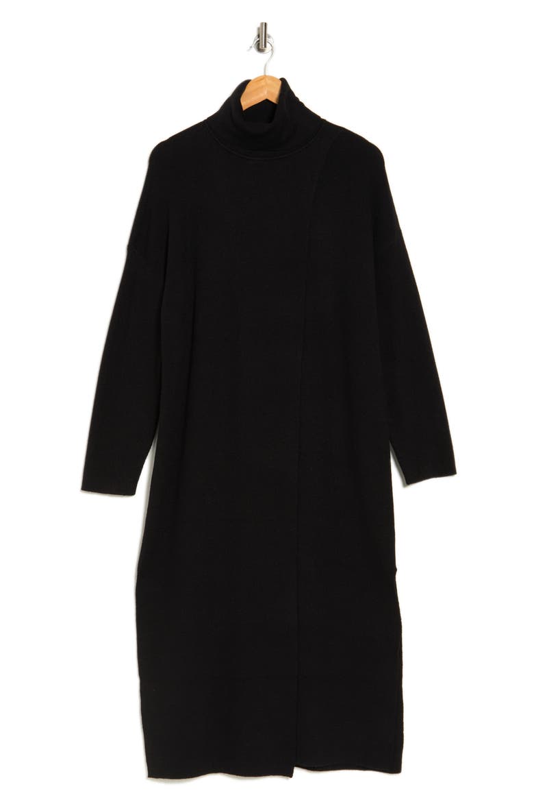 Brenda Turtleneck Maxi Dress, Alternate, color, BLACK