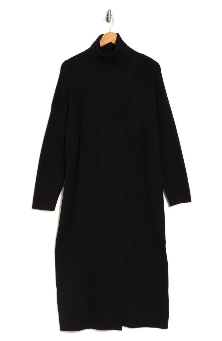 BY DESIGN Brenda Turtleneck Maxi Dress, Alternate, color, Black