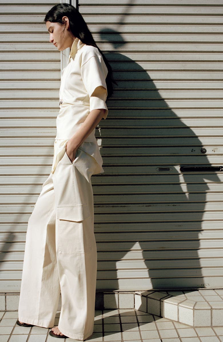 MANGO Straight Leg Stretch Cotton Cargo Pants, Alternate, color, 