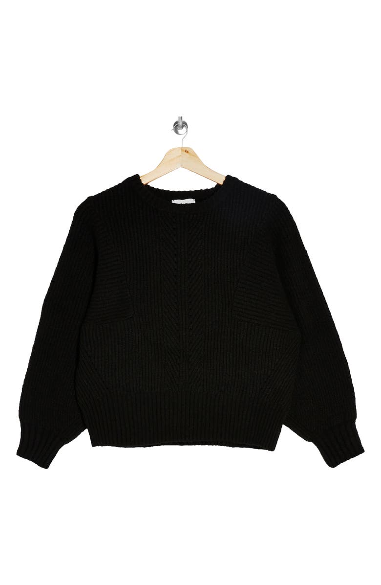 Topshop Direction Ribbed Crop Sweater, Alternate, color, 