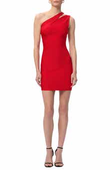 Herve Leger The Molly One-Shoulder Dress