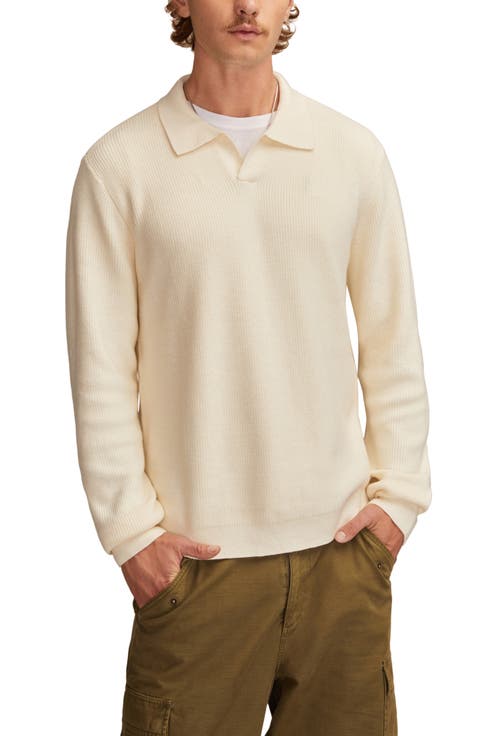 Johnny Collar Cotton Blend Polo Sweater