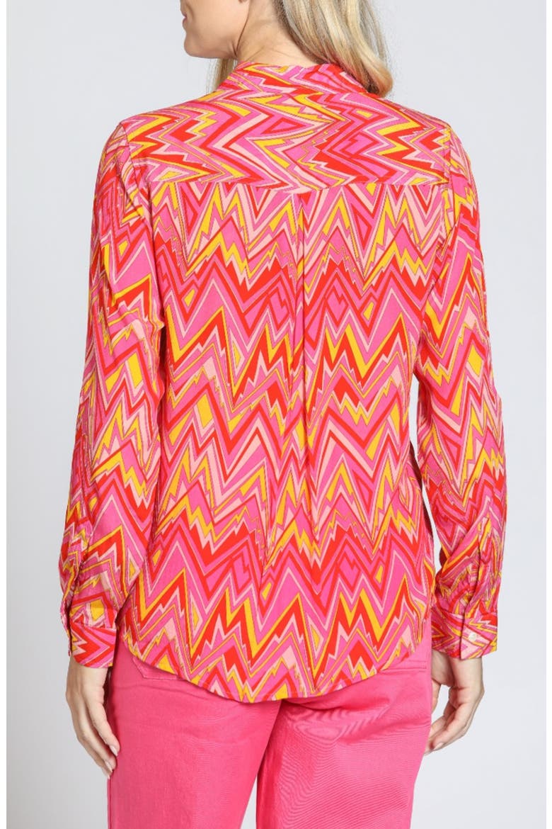 Print Button-Up Shirt, Alternate, color, PINK MULTI