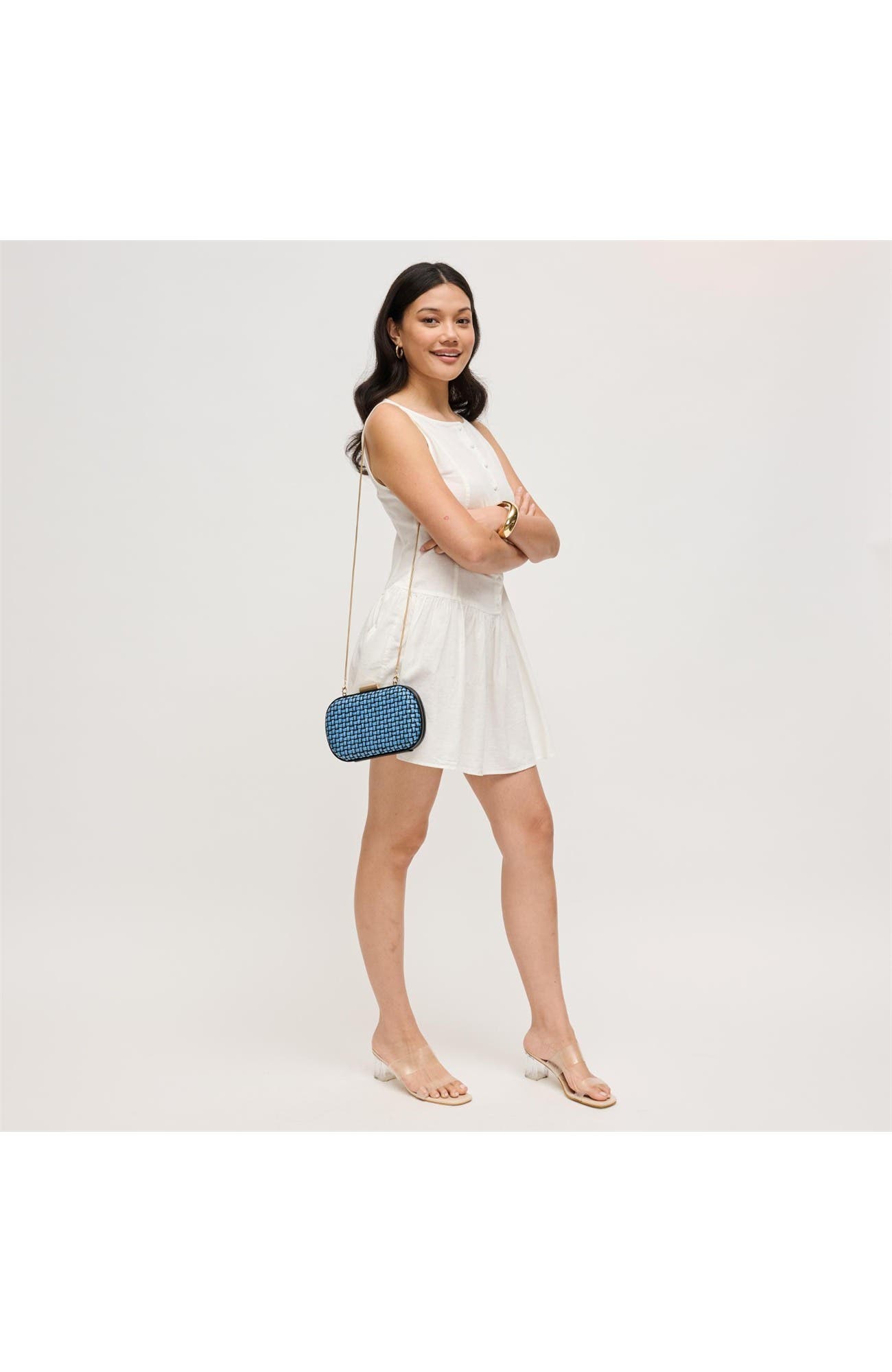 Cove Evening Bag, Alternate, color, Blue Black