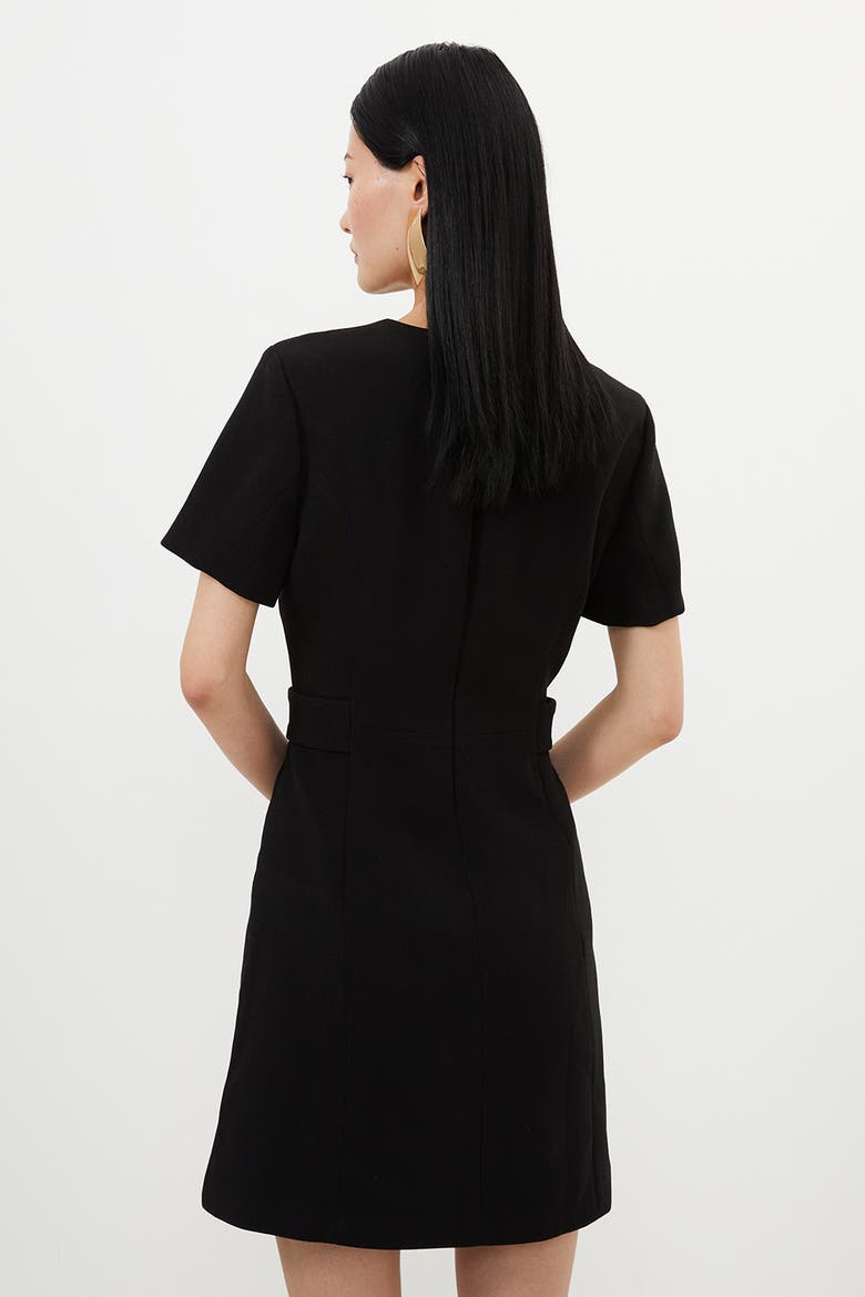 Tailored Mini Dress, Alternate, color, Black