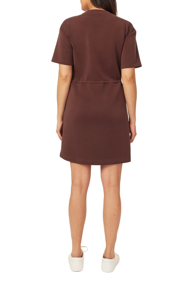 brown t shirt dress women Made The Right Call Mocha Brown Collared Midi T-Shirt Dress