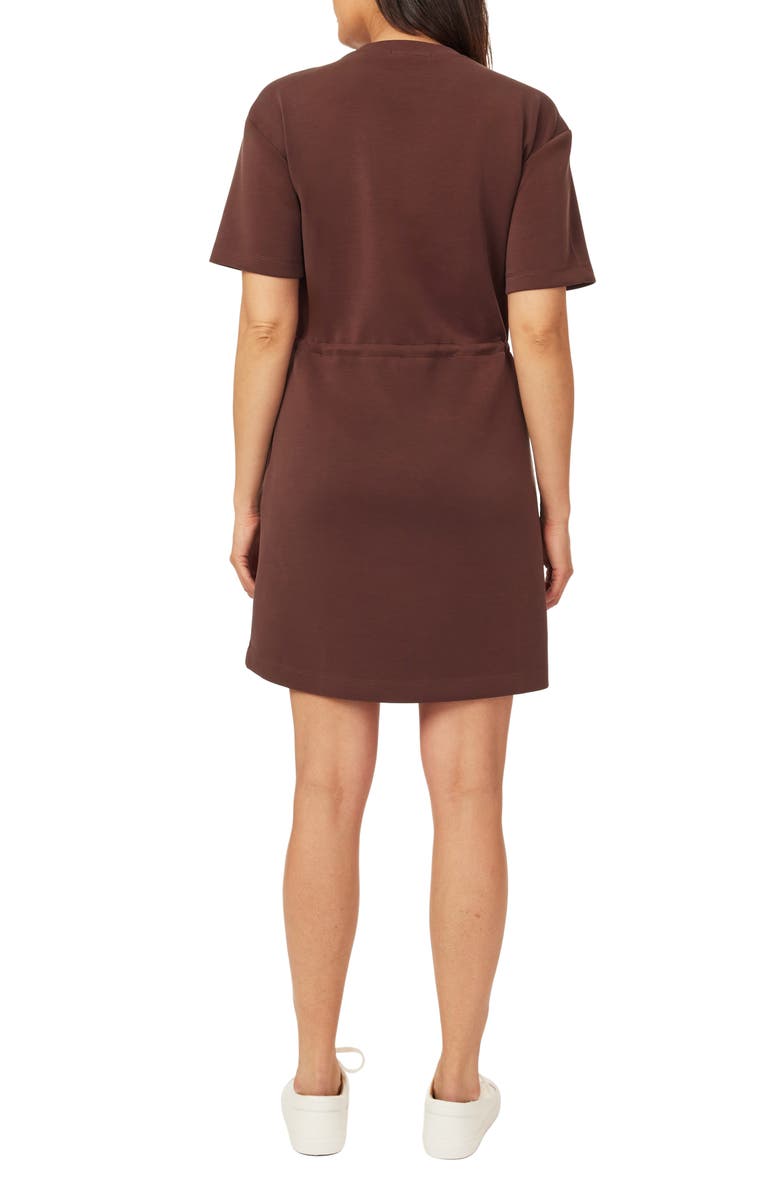 Scotch & Soda Drawstring T-Shirt Dress, Alternate, color, Puce