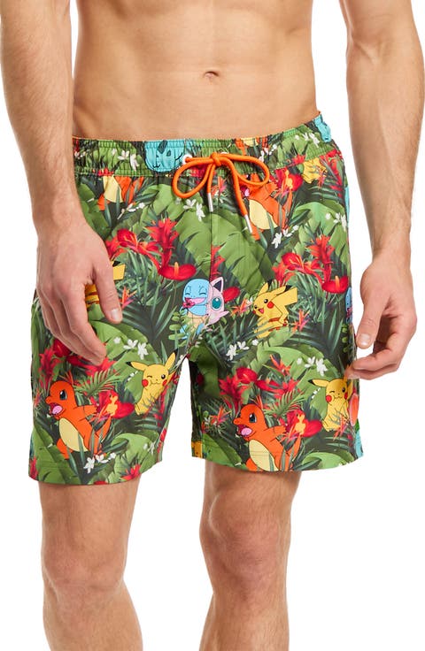 Pokémon Tropical Forest Stretch Swim Trunks