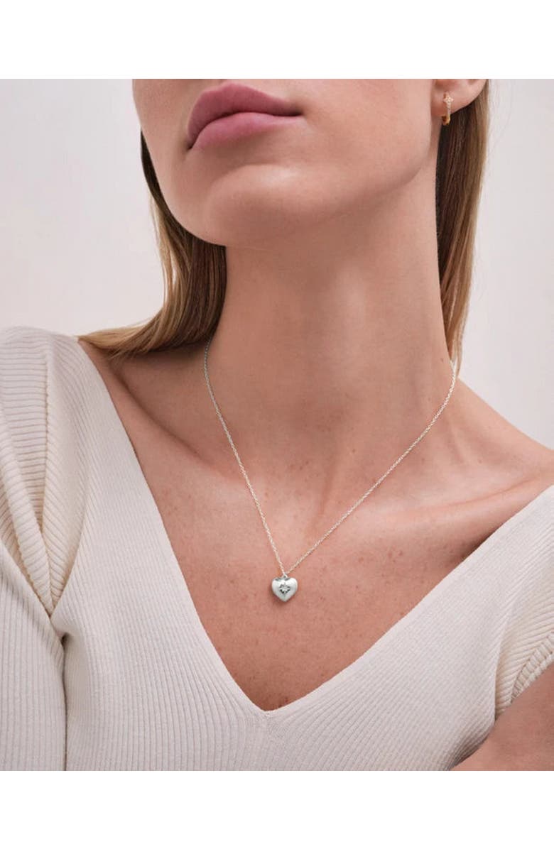 Astley Clarke Silver Mini Heart Locket Necklace, Alternate, color, Silver