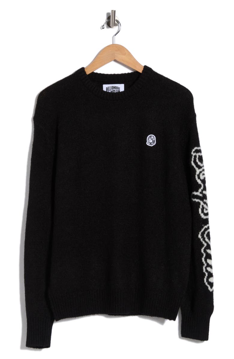 Billionaire Boys Club Script Sweater, Main, color, Black