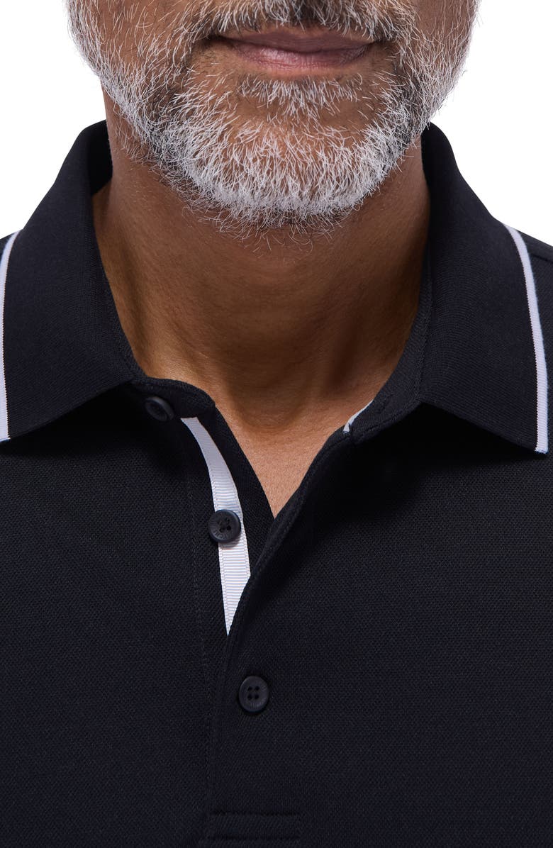 Bugatchi Tipped Piqué Polo, Alternate, color, 