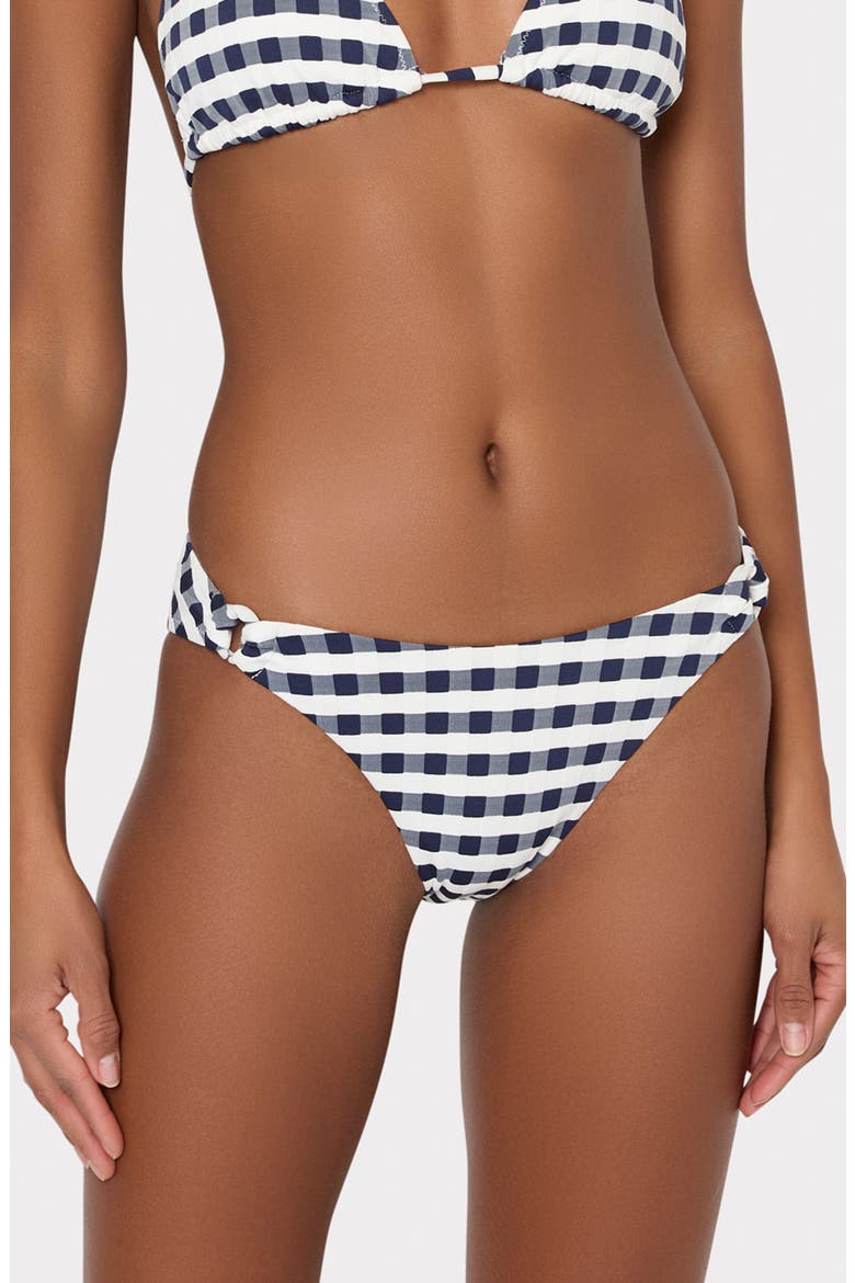 Cottage O-Ring Bikini Bottoms, Main, color, NAVY/ WHITE