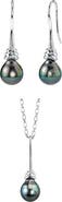 The Pearl Source Tahitian South Sea Drop Pearl Denise Pendant and Earring Set