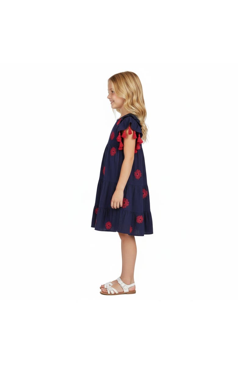 Busy Bees Colette Flutter Sleeve Top Cornflower Blue Mini Stripe, Alternate, color, Cornflower Blue Mini Stripe