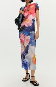 Desigual Floral Print Short Sleeve Dress