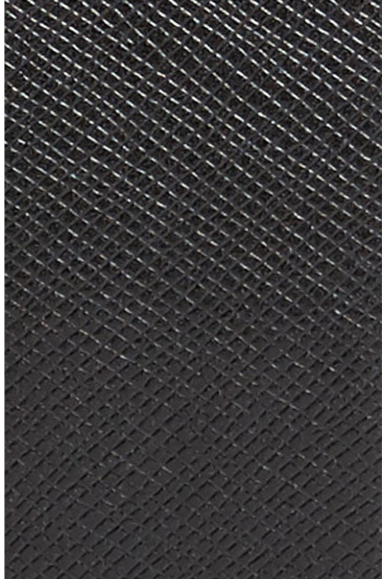 Celie Saffiano Leather Belt, Alternate, color, BLK
