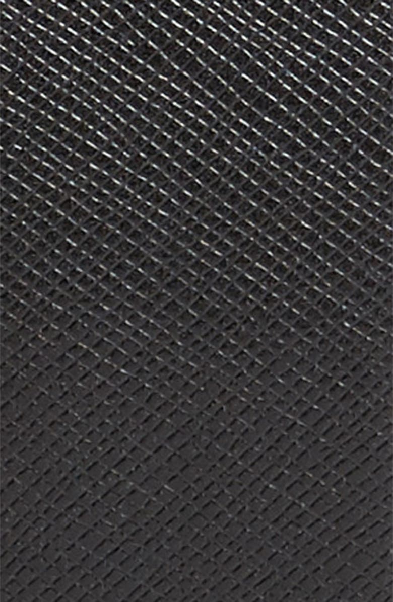 BOSS Celie Saffiano Leather Belt, Alternate, color, Black