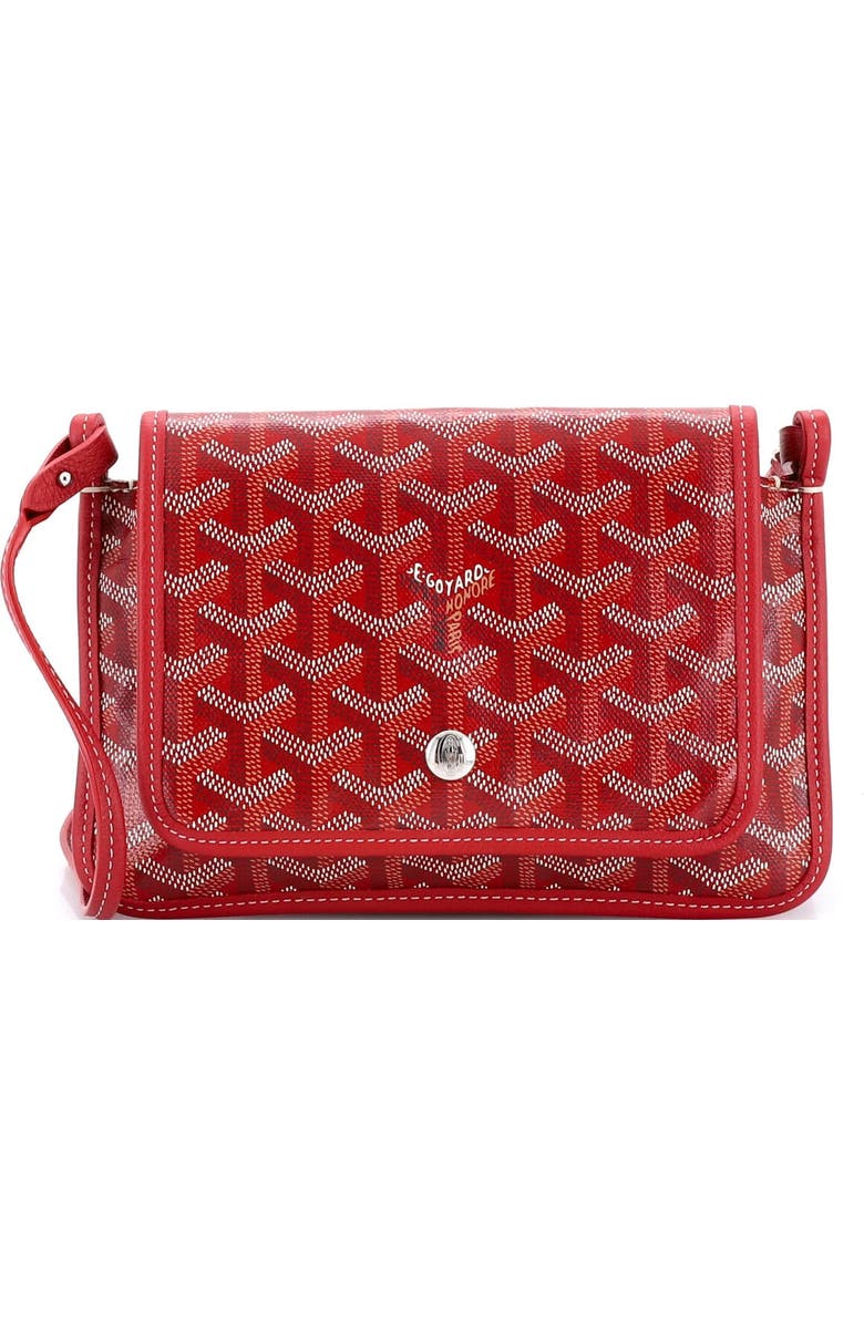 Pre-Owned Goyard Plumet Clutch Wallet Coated Canvas, Main, color, Red