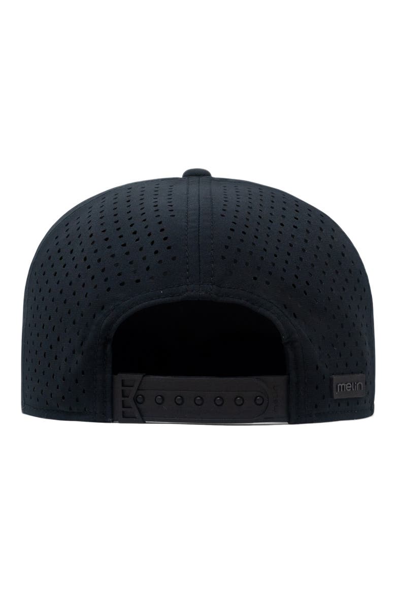 Trenches Icon Hydro Performance Snapback Hat, Alternate, color, BLACK