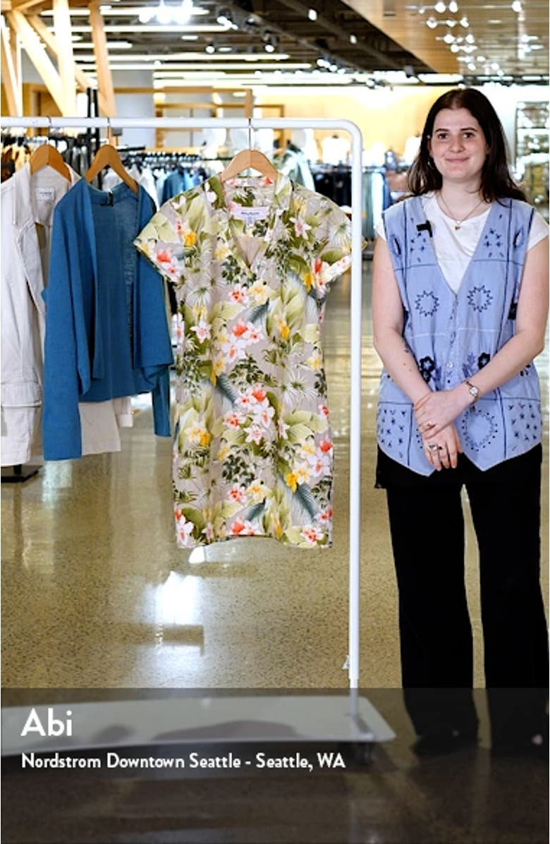Flora Riviera Short Sleeve Linen Dress, sales video thumbnail