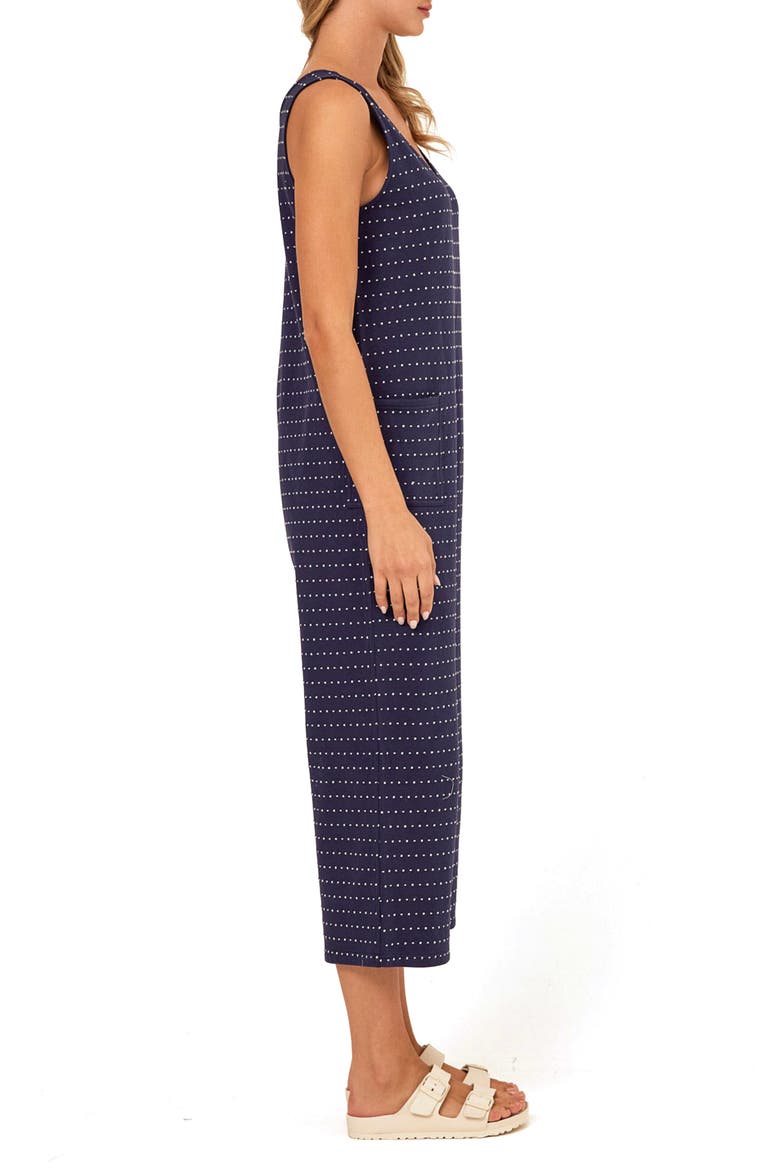 Rainey Dot Crop Jumpsuit, Alternate, color, STARGAZER/ ECRU