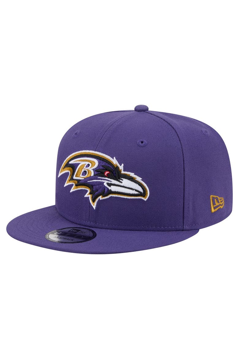 Men's New Era  Purple Baltimore Ravens 9FIFTY Snapback Hat, Main, color, Purple