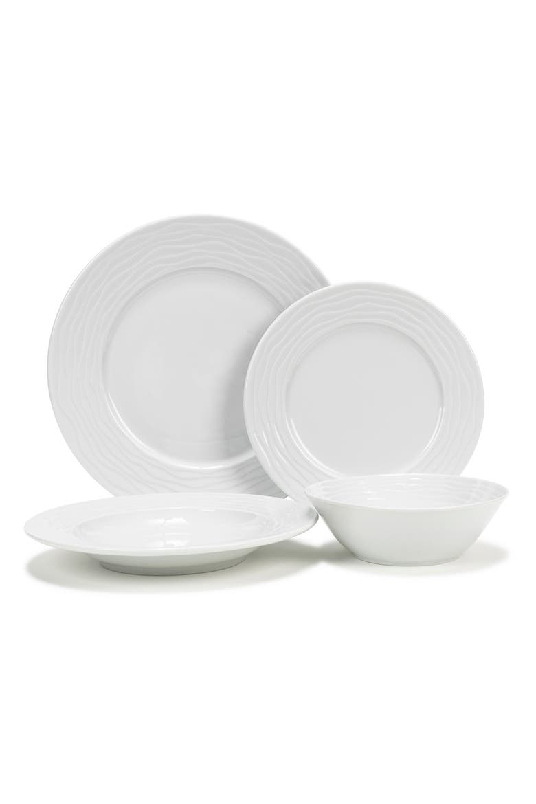 White Wave 16-Piece Dinnerware Set, Alternate, color, OFF-WHITE