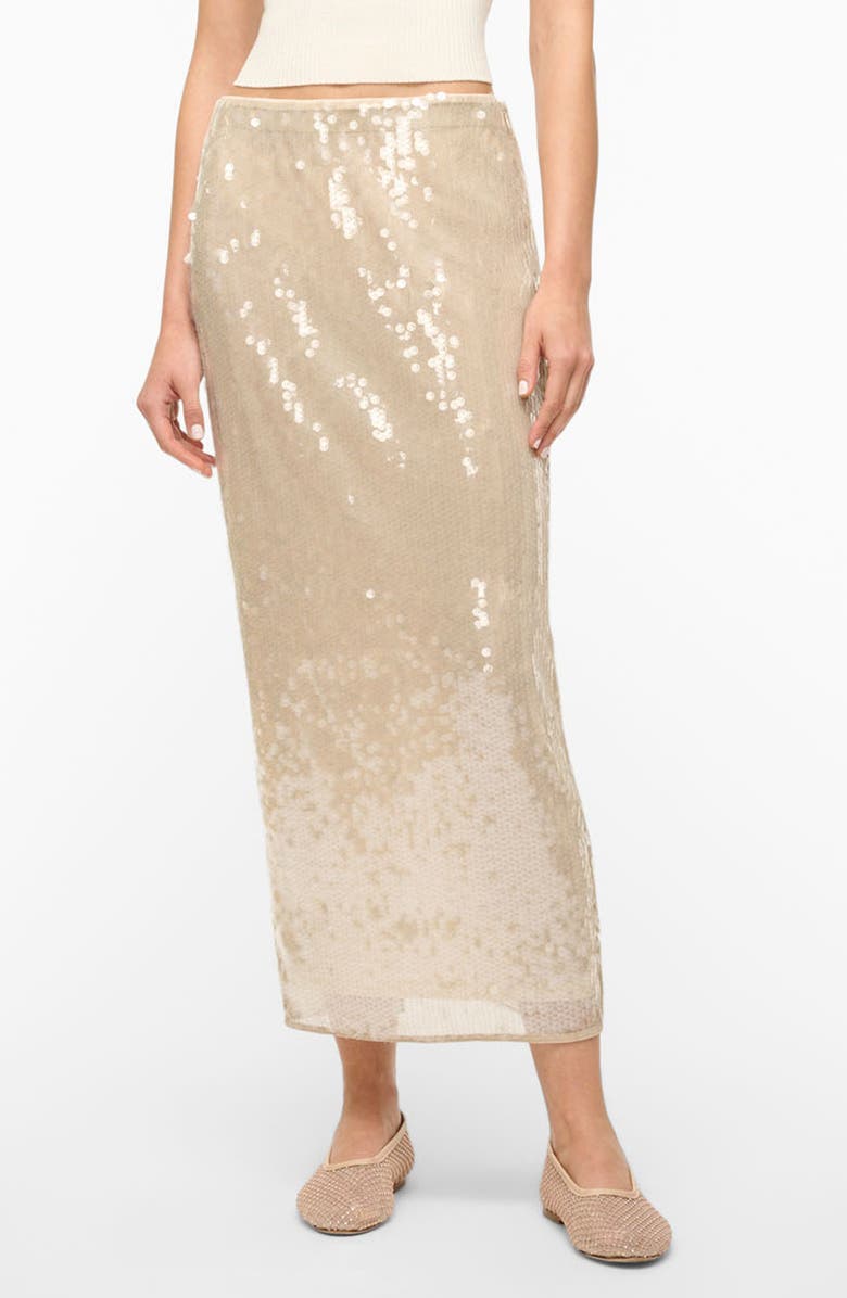STAUD Casey Sequin Skirt, Main, color,