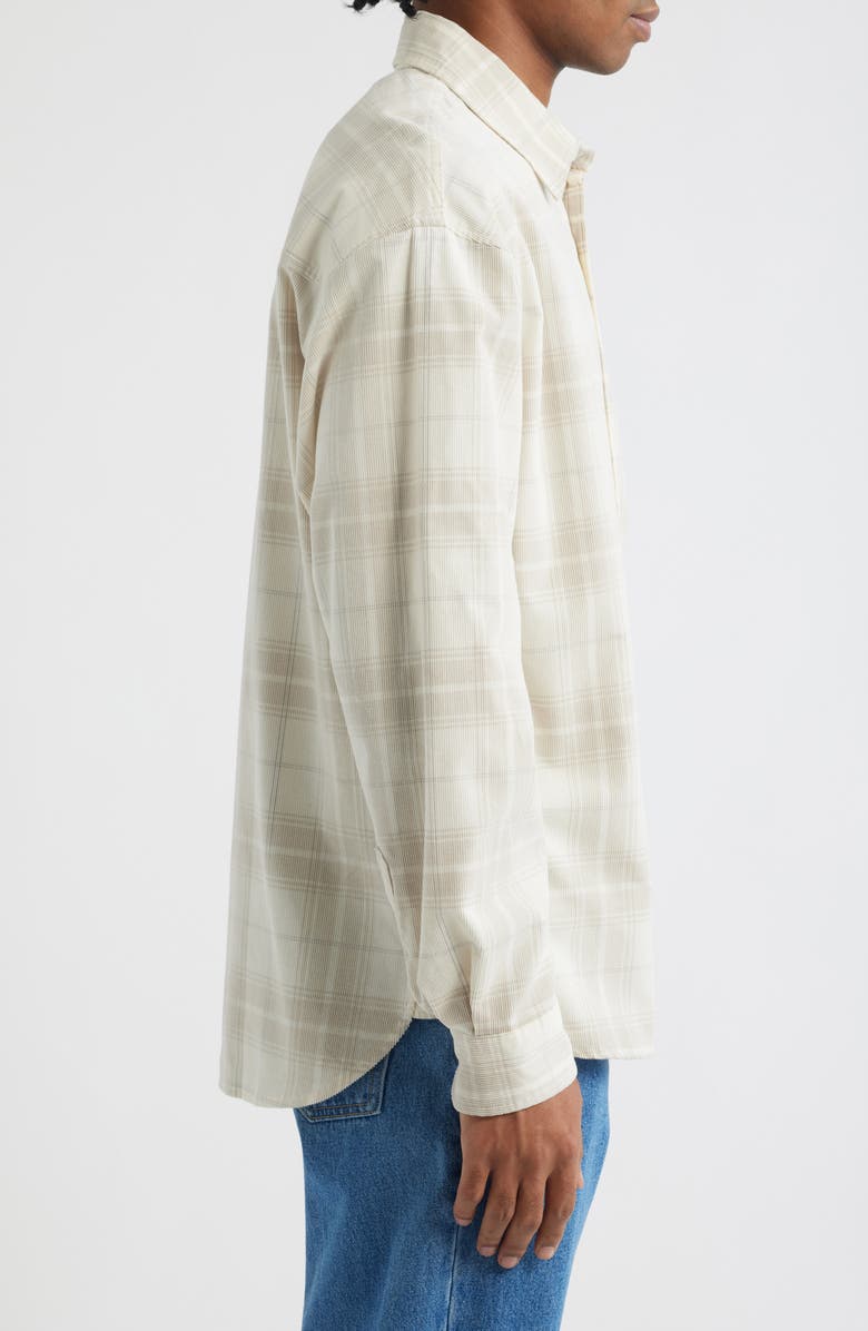 Carhartt Work In Progress Wilber Check Corduroy Button-Up Shirt, Alternate, color, Wilber Check, Natural