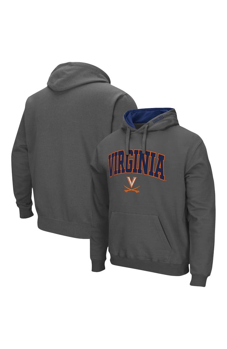 COLOSSEUM Men's Colosseum Charcoal Virginia Cavaliers Arch & Logo 3.0 Pullover Hoodie, Main, color, Charcoal