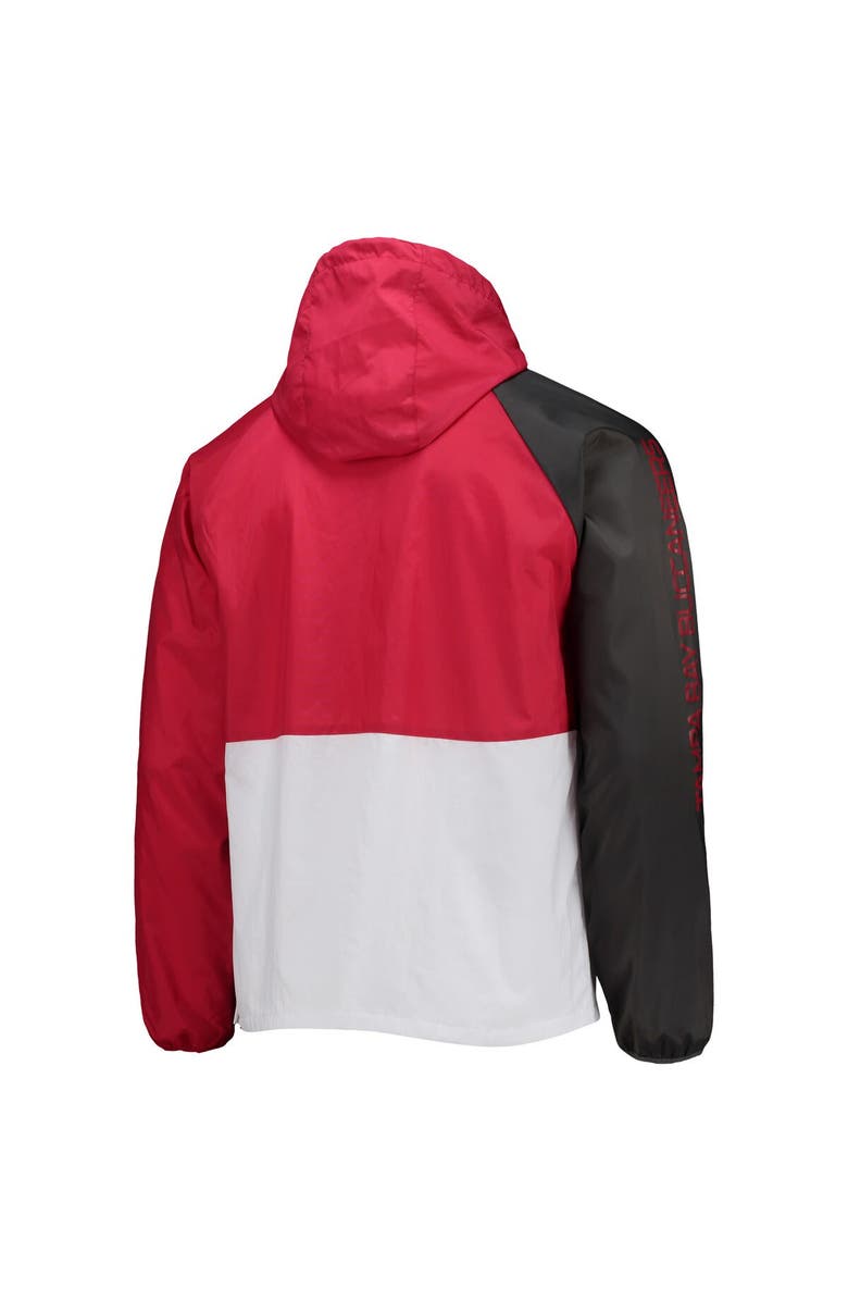 Tommy Hilfiger Men's Tommy Hilfiger Red/Pewter Tampa Bay Buccaneers Raglan Half-Zip Pullover Top, Alternate, color, Red