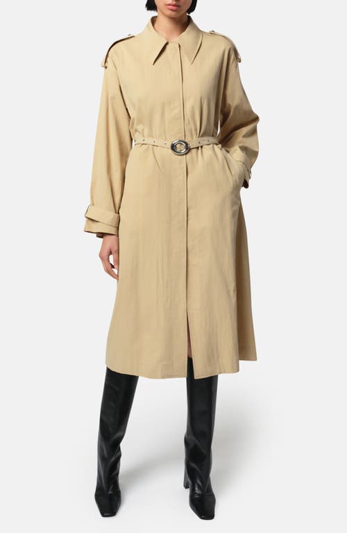 Apparis Ozzy Water Repellent Trench Coat In Sandstone