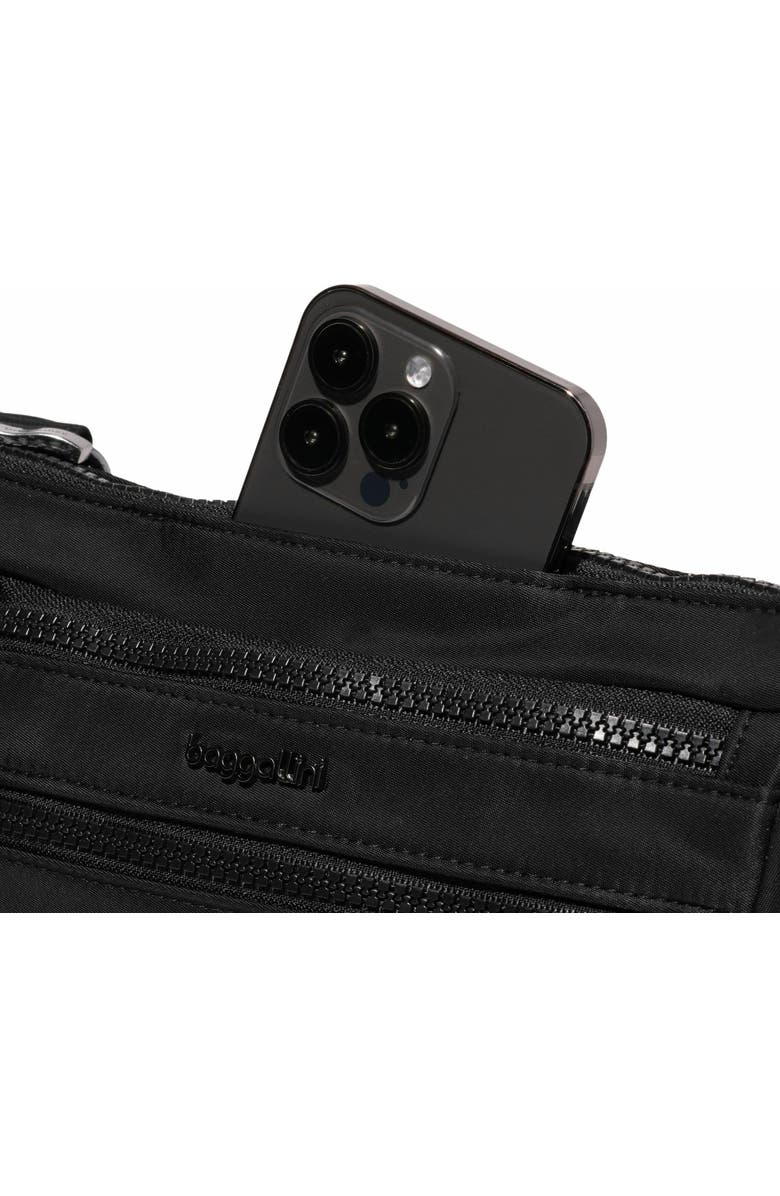 BAGGALLINI Pocket Belt Bag Convertible Crossbody Waist Pack, Alternate, color, Black Twill