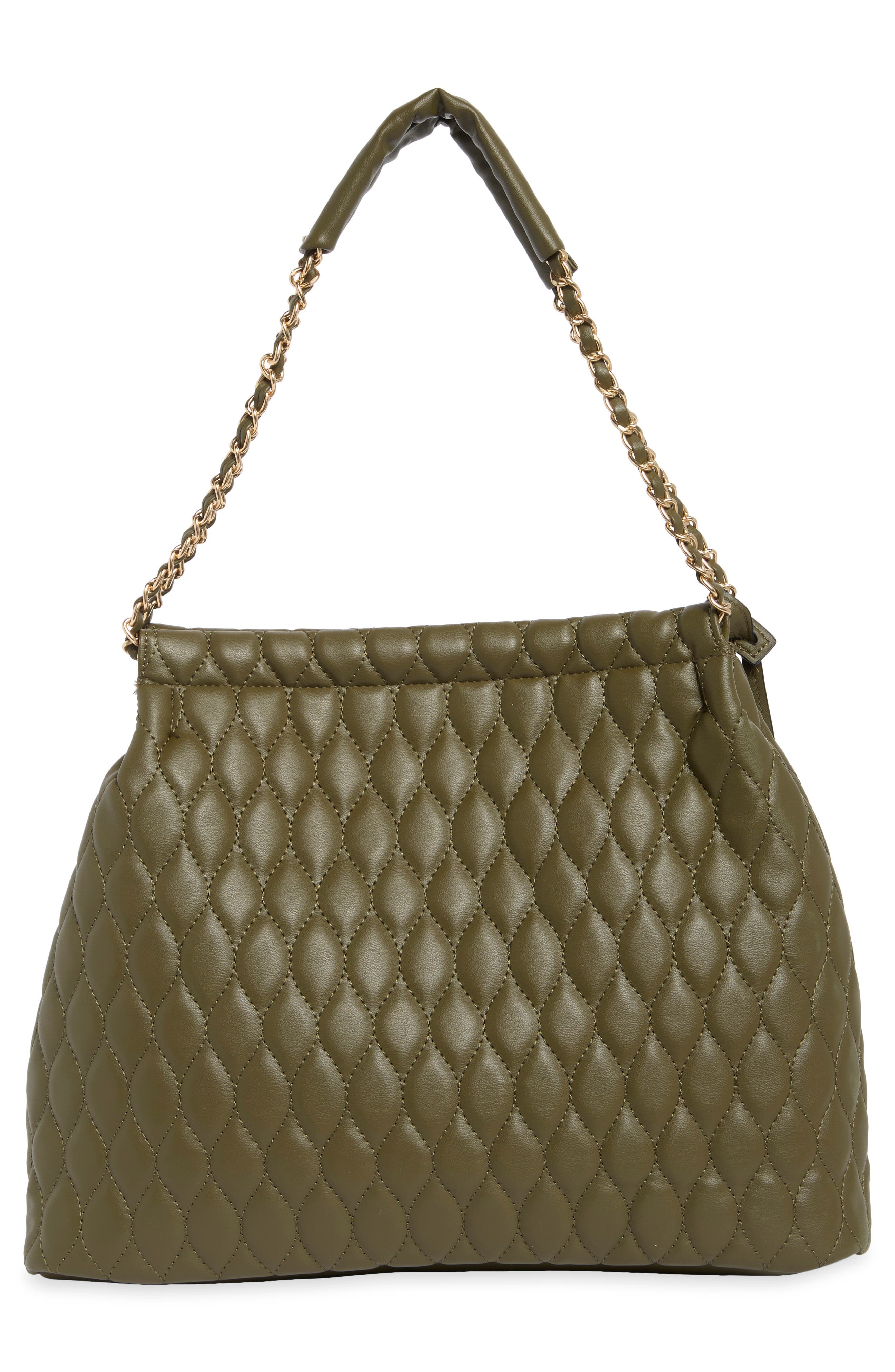 Quilted Hobo Bag, Alternate, color, OLIVE