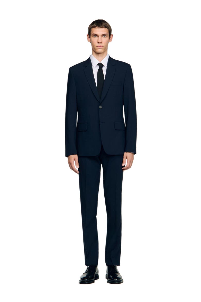 Wool suit jacket, Alternate, color, Navy blue